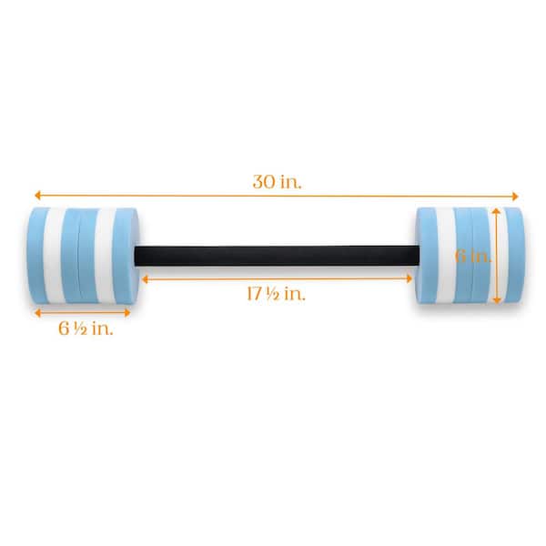 30 in. Aqua Fitness Swim Bar with Padded Grip (Light Blue)
