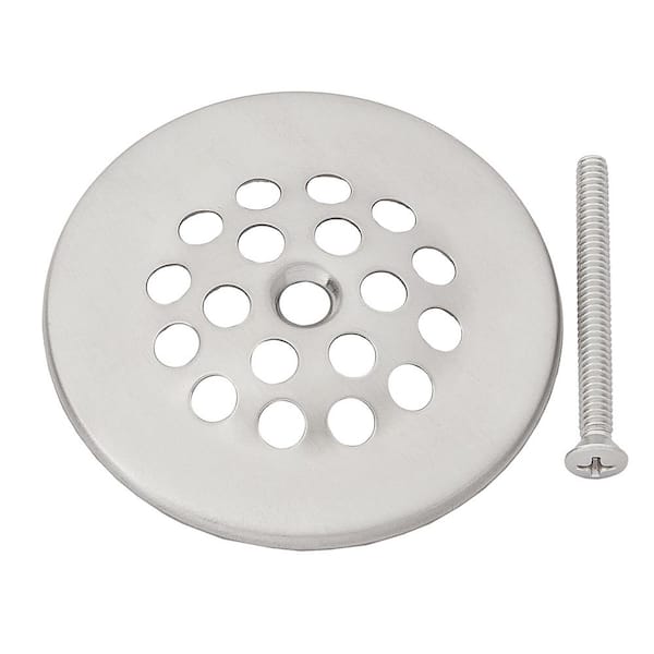 Tub Drain Strainer Domed Hole Pattern 2-7/8 Brushed Nickel
