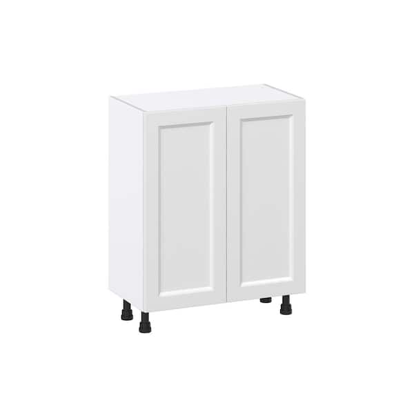J COLLECTION Laramie 27 in. W x 14 in. D x 34.5 in. H Assembled Full Height Door Base Kitchen Cabinet in Painted Bright White