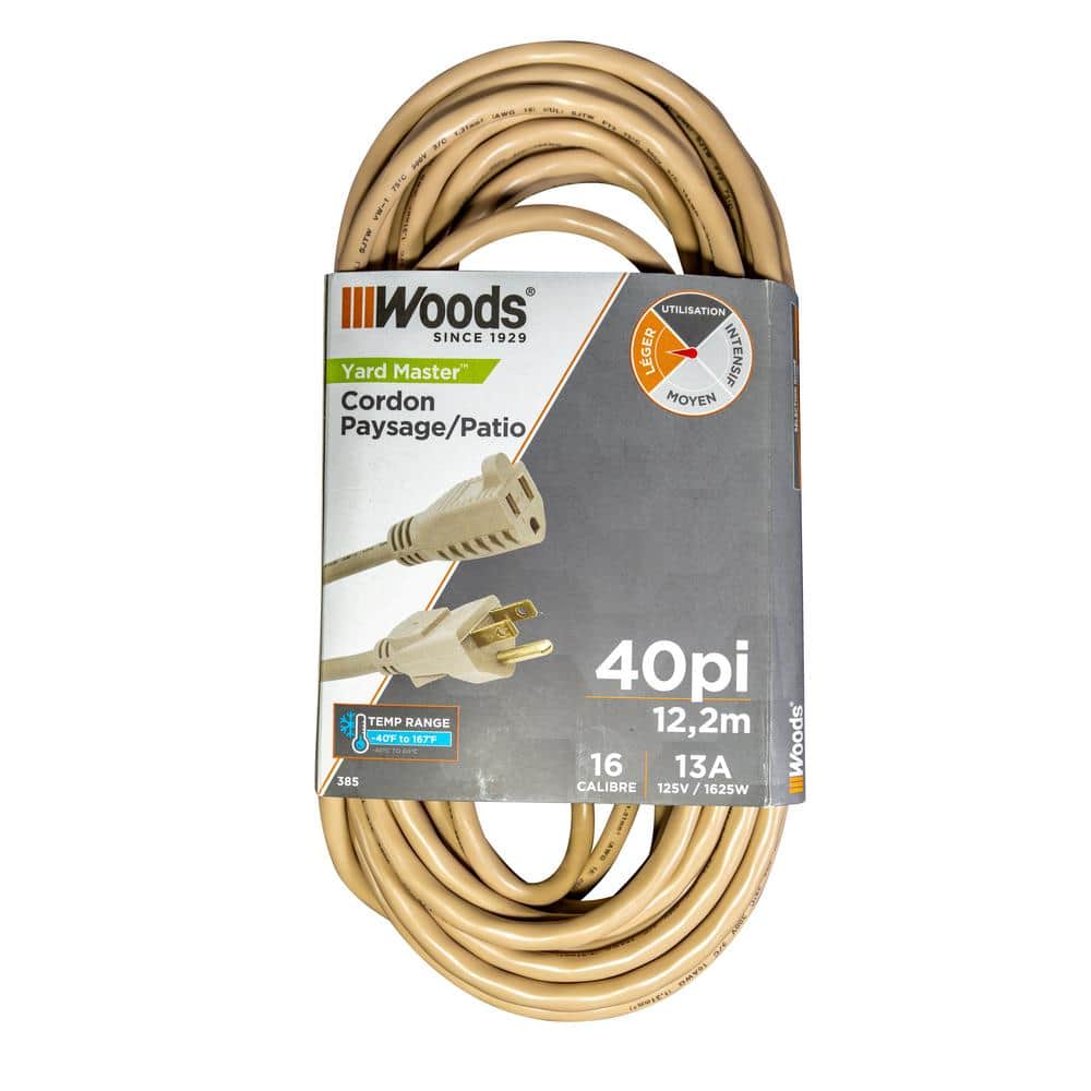 Southwire 40 ft. 16/3 Gauge Light Duty General Purpose SJTW