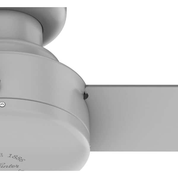 Hunter - Presto 44 in. Indoor Dove Ceiling Fan in Grey with Wall Control Included For Bedrooms