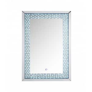 32 in. W x 47 in. H Glass Silver Standing Mirror