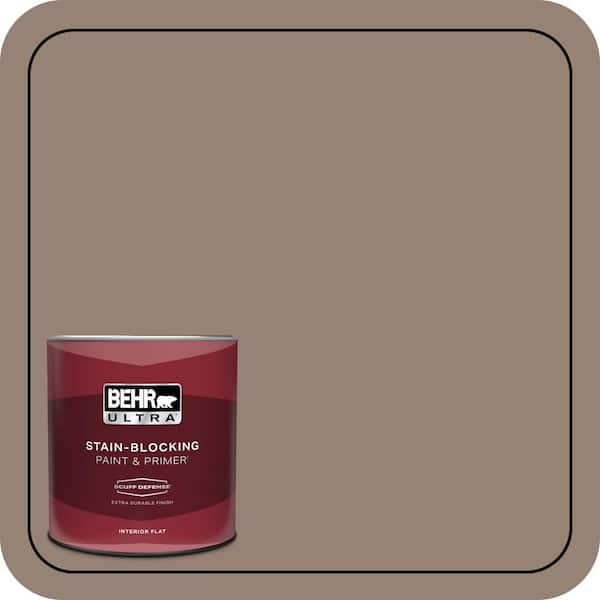 BEHR ULTRA 1 qt. #N230-5 Dry Brown Extra Durable Flat Interior Paint & Primer