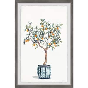 "Bonsai Orange Tree" by Parvez Taj Framed Nature Art Print 18 in. x 12 in.