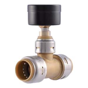 Max 3/4 in. Push-to-Connect Brass Tee with Water Pressure Gauge