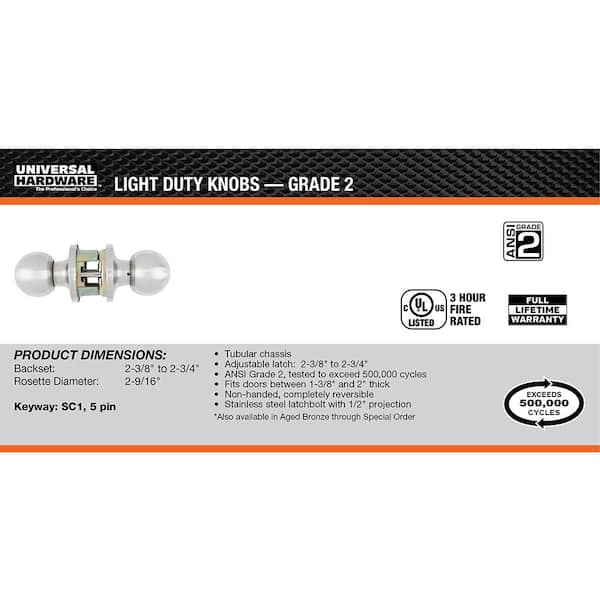 Universal Hardware Universal Hardware Light Duty Commercial