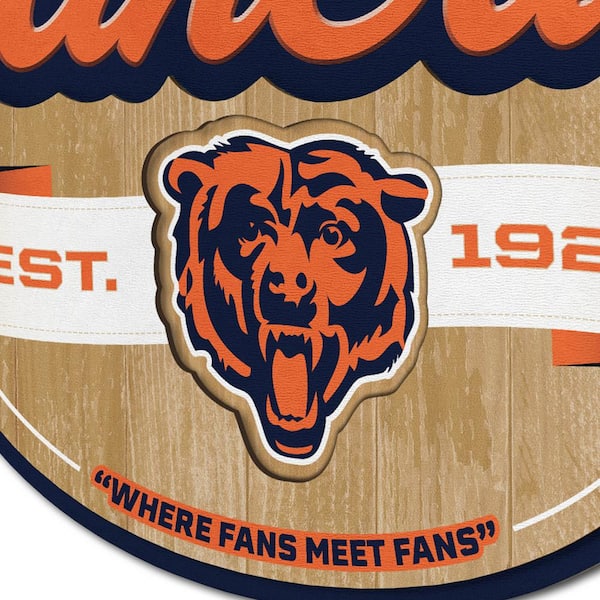 NFL Round Distressed Sign: Chicago Bears