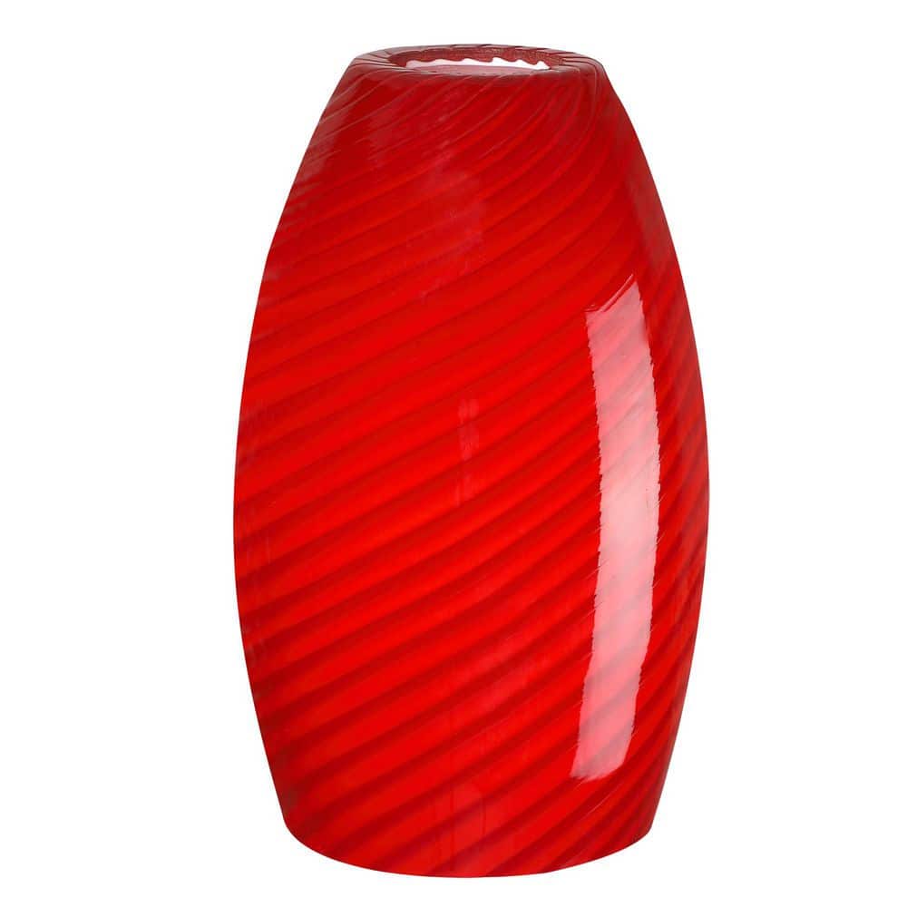 7.64 in. Red Art Glass Drum Pendant Light Shade with 1.65 in. Lip Fitter (Not Included) price history on PriceWatchPro