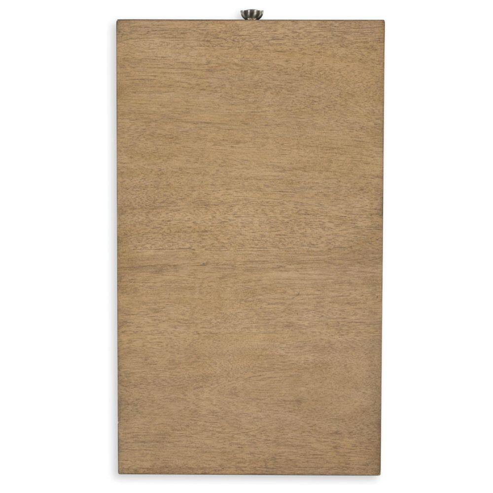 Brown Two-Tone Wood Rectangular End Table with Storage
