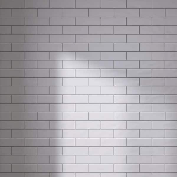 MOLOVO Borgo Subway Blanco White 2.6 in. X 7.9 in. Matte Porcelain Floor and Wall Tile (7.54 sq. ft./Case)