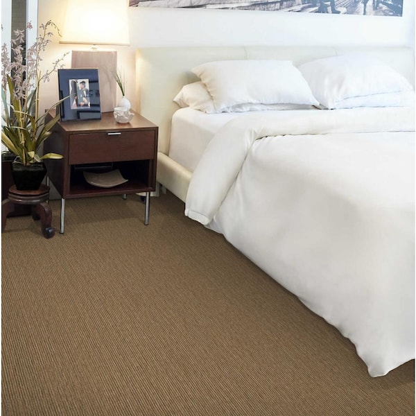 6 in. x 6 in. Texture Carpet Sample - Supreme - Color - Aqua/Brown