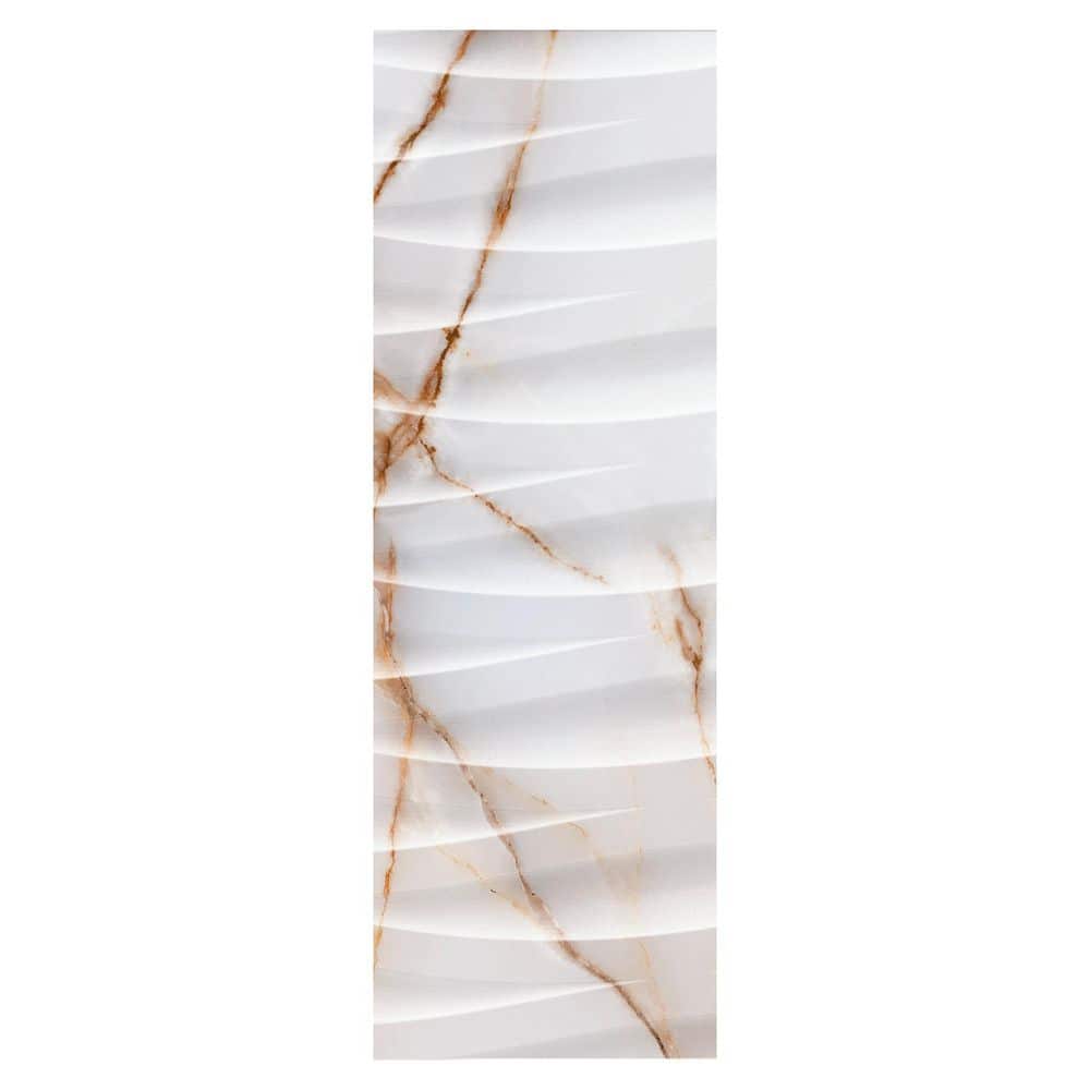 Spanish Oriva Deco Gold 4 in. x 12 in. Matte 3D Textured Marble Look Porcelain Wall Tile price history on PriceWatchPro
