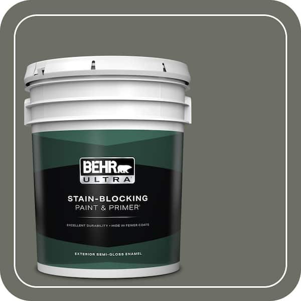 BEHR ULTRA 5 gal. #N380-6 Bonsai Trunk Semi-Gloss Enamel Exterior Paint & Primer