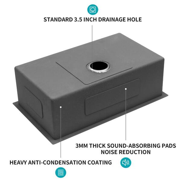 Wells The chefs Series Undermount Stainless Steel 32 in. Handmade Single  Bowl Kitchen Sink Package CSU3219-10-1 - The Home Depot