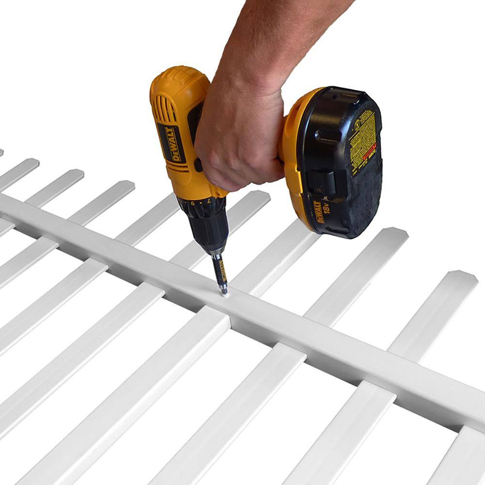42in H x 92in W White Vinyl Scallop Picket Fence Panels