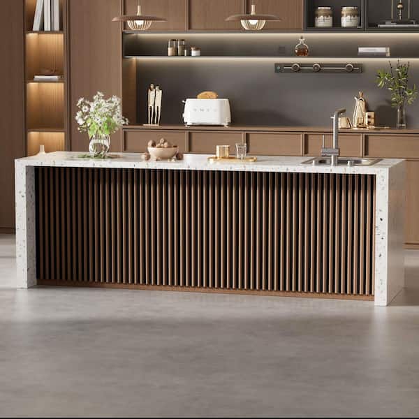 Mlfortlife Walnut 0.83 in. x 0.66 ft. x 7.8 ft. Half Round Slat