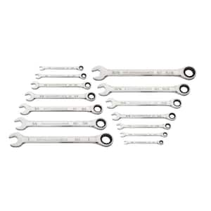 SAE 90-Tooth Combination Ratcheting Wrench Tool Set (14-Piece)