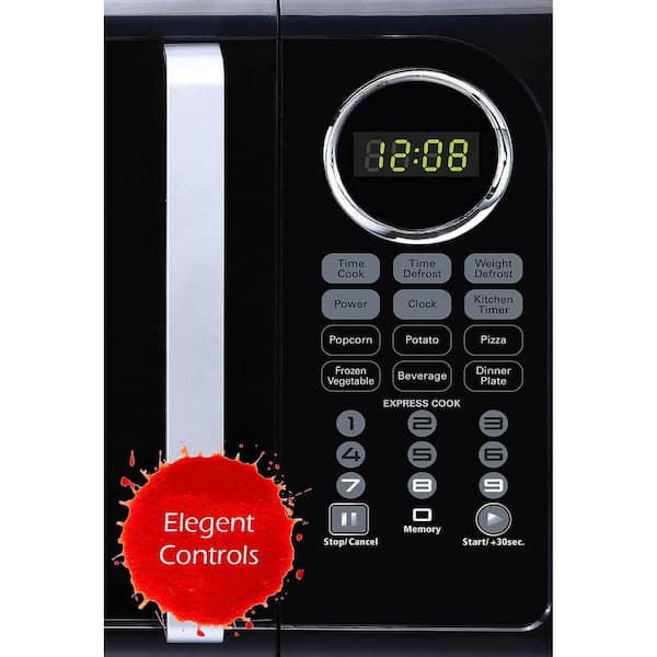 Black & Decker EM925AME-P1 0.9 cu.ft. 900W Microwave Oven, Stainless Steel/ Black 