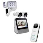 Home Center 1080p Wi-Fi Security Camera System with 2 Wireless Bullet Cameras Wired Video Doorbell & Floodlight Camera