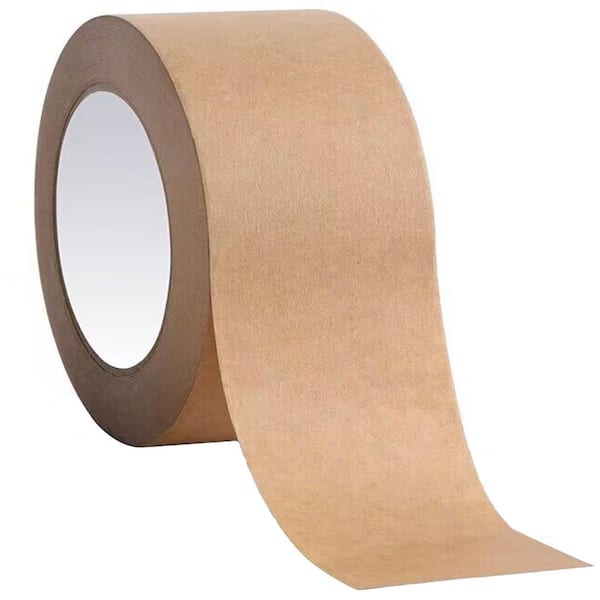 2 in. x 55 yds. Brown Kraft Paper Tape for Packing Boxes and Sealing Cardboard Cartons, Writable and Easy Tear
