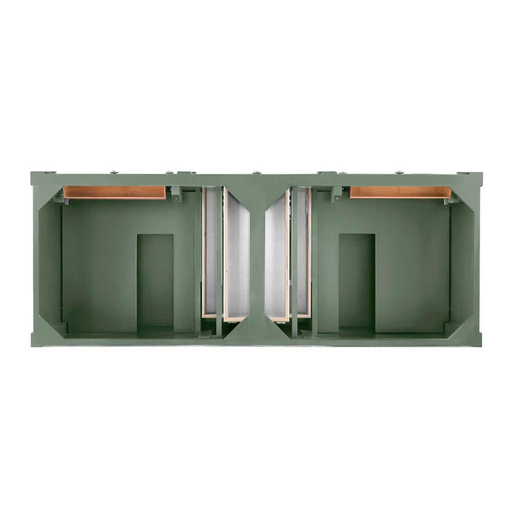 Smokey Celadon Green 60" Double Freestanding Vanity Cabinet