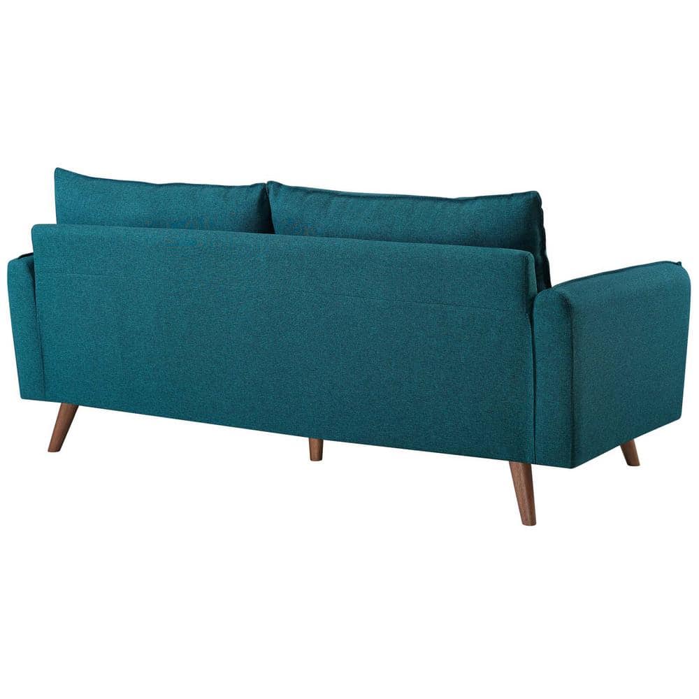Revive Comfort Tailored 72" Brown Fabric Sofa with Wood Legs