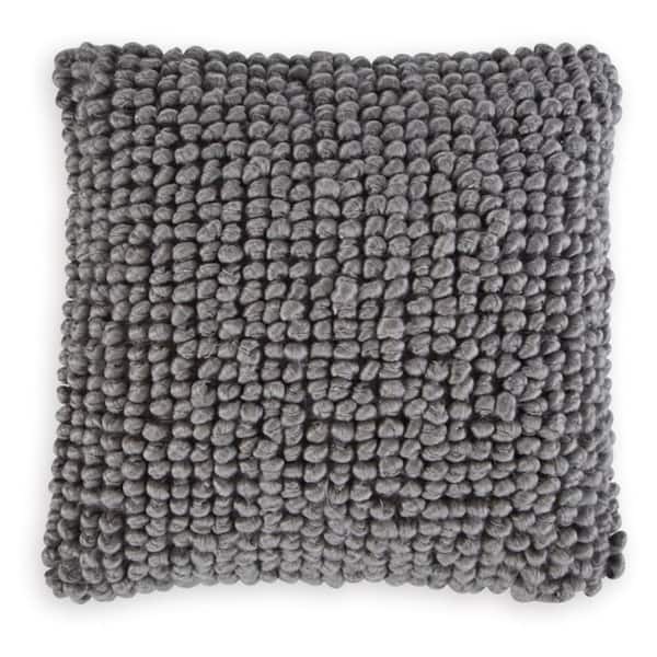 Aavie Gray Solid Polyester 19 in. L x 19 in. W Pillow