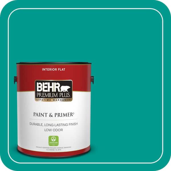 BEHR PREMIUM PLUS 1 gal. #P450-6 Tropics Flat Low Odor Interior Paint & Primer