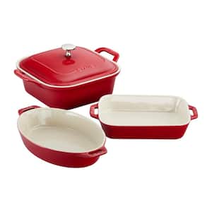 Details about   Member’s Mark 3-Piece Fluted Bakeware Set Red 