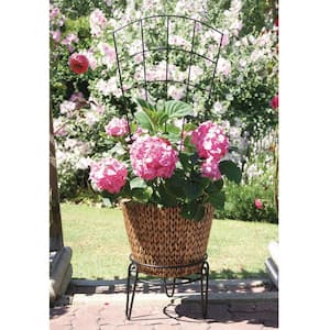 39 in. H Pewter Metal Pot Trellis