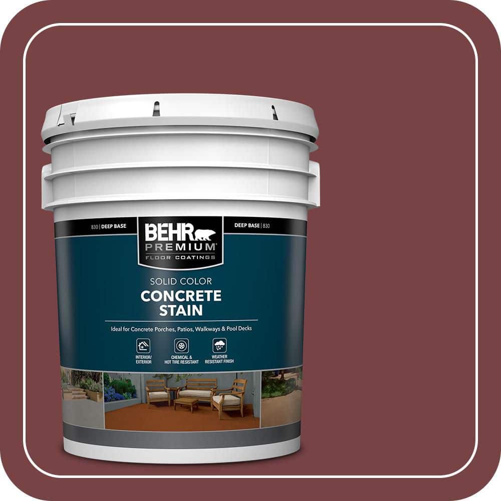 BEHR PREMIUM 5 gal. #PFC-04 Tile Red Solid Color Flat Interior