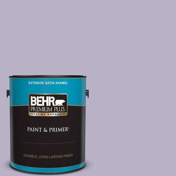 BEHR PREMIUM PLUS 1 gal. #S570-3 Bohemianism Satin Enamel Exterior Paint & Primer