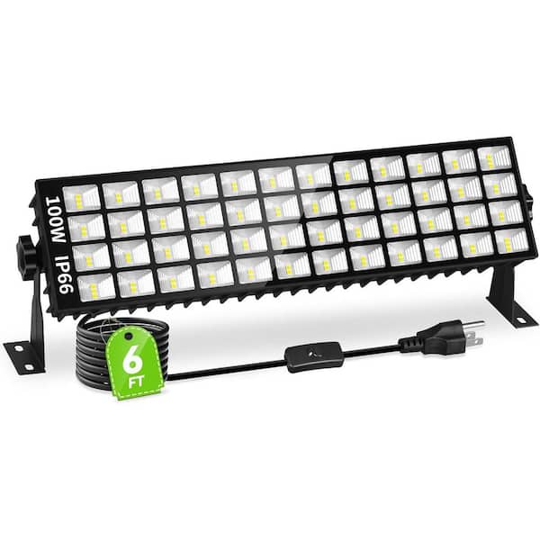 LED Shop Light 100-Watt 11000LM 6FT Power Cord IP66 Waterproof for Garage Workshop Warehouse