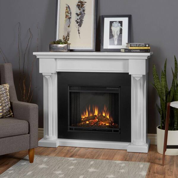 Real Flame Verona 48 in. Electric Fireplace in White