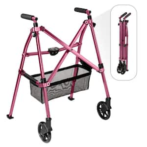 Wonder Walker Plus, 2-Wheel Lightweight Folding Walker in Regal Rose