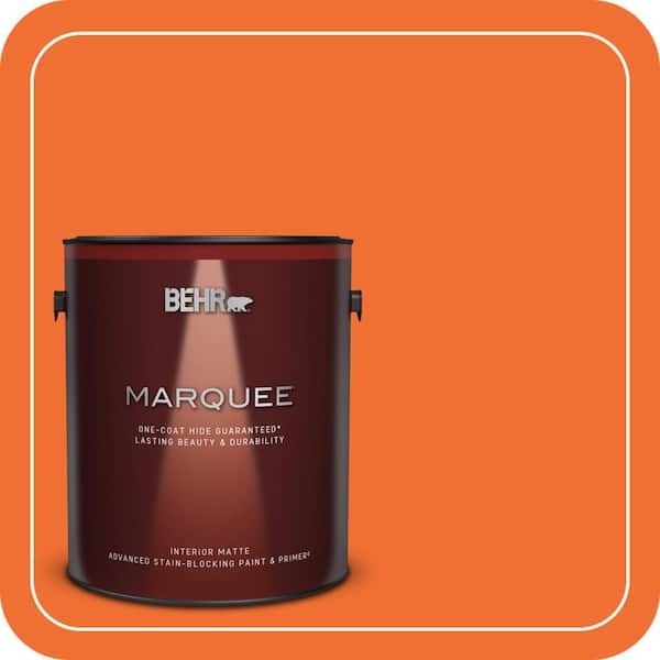 BEHR MARQUEE 1 gal. #S-G-240 Dragon Fire Matte Interior Paint & Primer