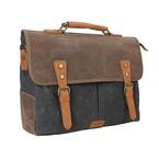 Vagarant 14.5 in. Khaki Casual Canvas Laptop Messenger Bag with 14 in.  Laptop Compartment CM87KK - The Home Depot