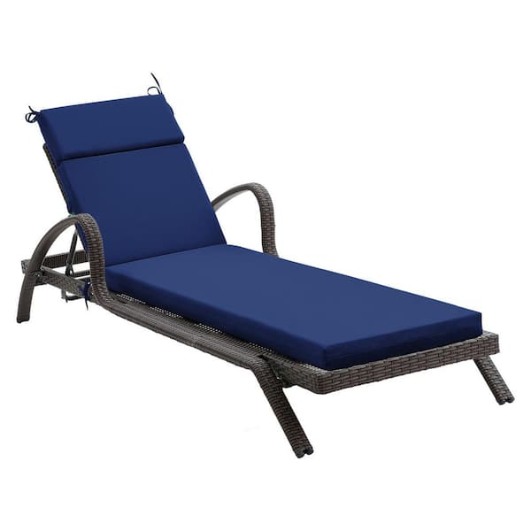 Pool and Beach 72 x 21 x 3 in. Royal Blue Chaise Lounge Cushions Outdoor Furniture