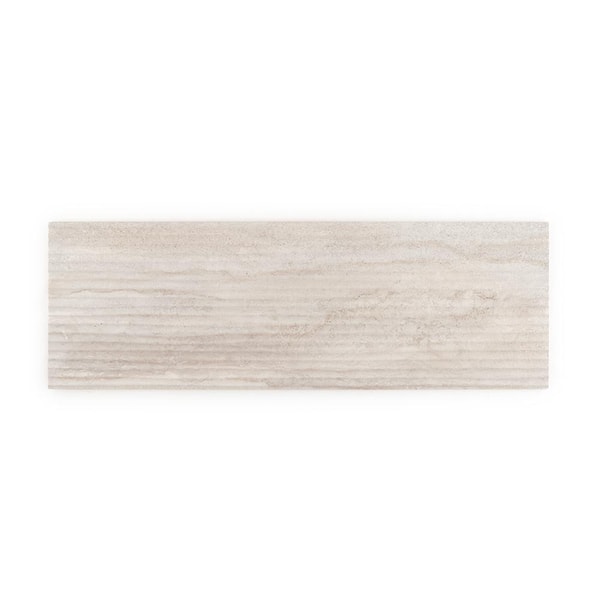 Jeffrey Court Wavy Taupe 12 in. x 35 in. Matte Ceramic Wall Tile 2.906 Sq. Ft./Each