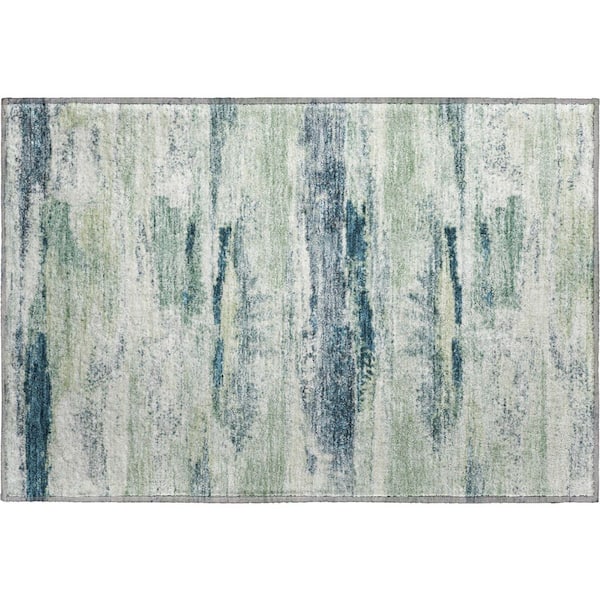 Addison Rugs Mayfield Premium Machine Washable Abstract AMF942 Mint 2 ft. x 3 ft. Area Rug