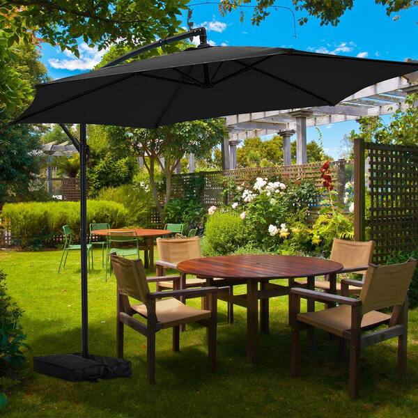 10 umbrella patio off set home depot 550004379 Best Choice Products 10ft Offset Hanging Outdoor Market w/ Easy Tilt Adjustment perfect for shade coverage CLOUDFLY 10 x 10 ft.
