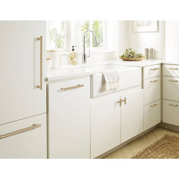 Bronx 3 in. or 3-3/4 in. (76mm or 96mm) Modern Golden Champagne Bar Cabinet Pull