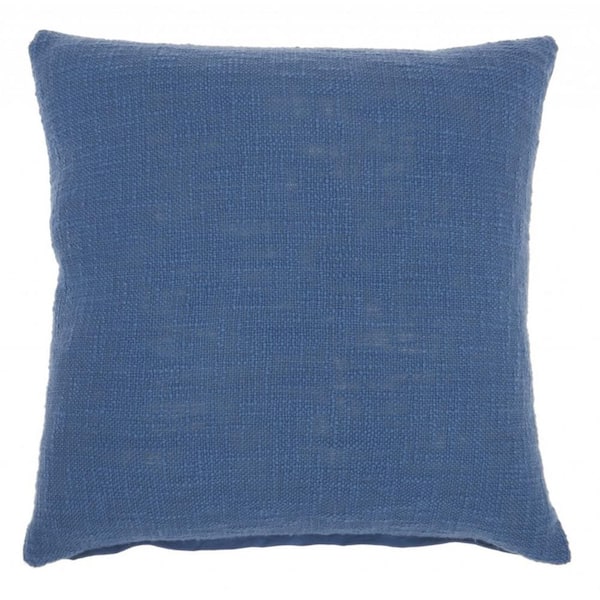 HomeRoots Jordan Blue Geometric Cotton 18 in. X 18 in. Throw Pillow