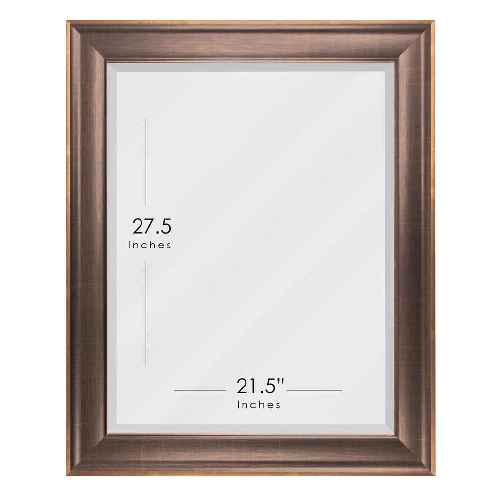 Elegant Bronze Beveled Bathroom Vanity Mirror 27.5" x 33.5"