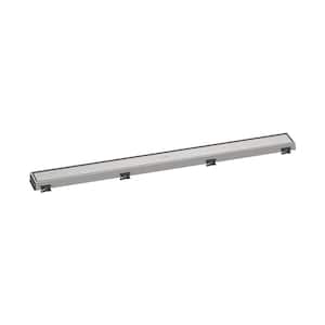 RainDrain Match Stainless Steel Linear Tileable Shower Drain Trim for 31 1/2 in. Rough in Brushed Stainless Steel