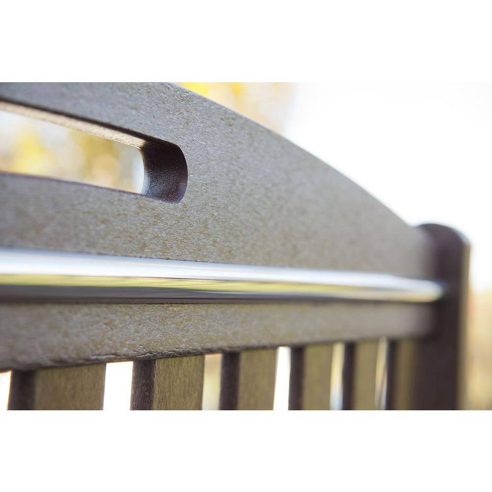 Tree House 48" Brown Recycled Plastic Outdoor Bench