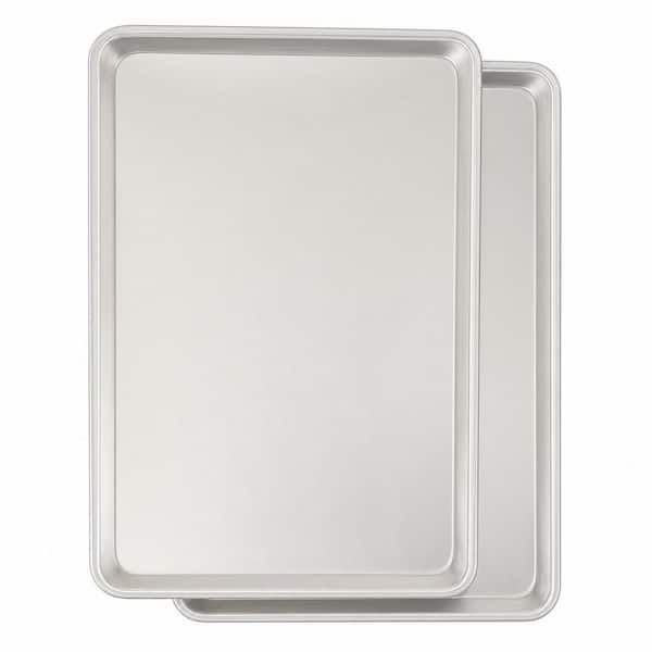 18 in. x 13 in. Warp Resistant Natural Aluminum Cookie Sheet & Baking Pan Set, 2-Pack
