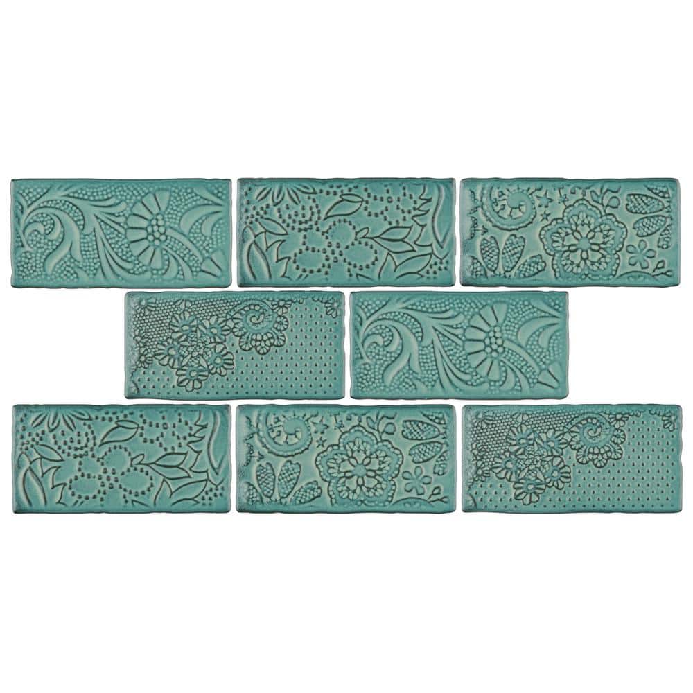 Antic Feelings Lava Verde 3 in. x 6 in. Ceramic Wall Take Home Tile Sample price history on PriceWatchPro