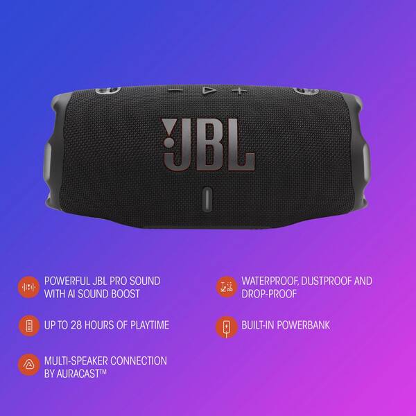 JBL Charge 6 BT Speaker-Purple JBLCHARGE6PURAM - The Home Depot