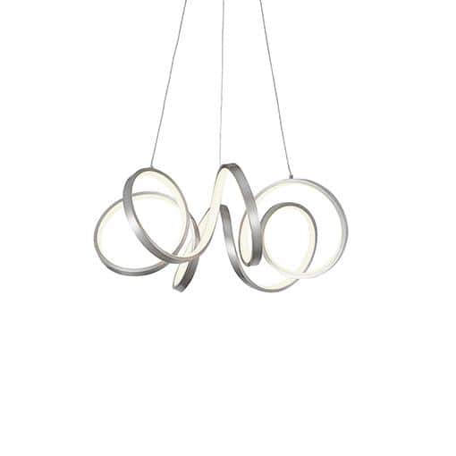 Synergy Antique Silver LED Chandelier with Flexible Rubber Diffuser